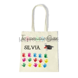 BOLSA PERSONALIZADA PROFESORES - BIRRETE Y MANOS