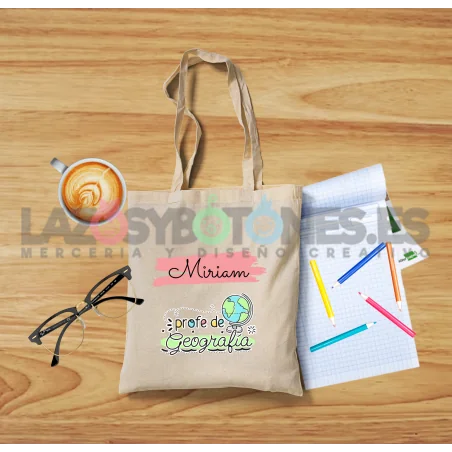 BOLSA PERSONALIZADA PROFESORES - PROFE DE GEOGRAFÍA