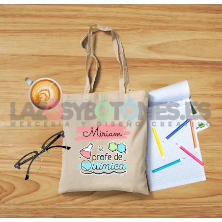 BOLSA PERSONALIZADA PROFESORES - PROFE DE QUÍMICA