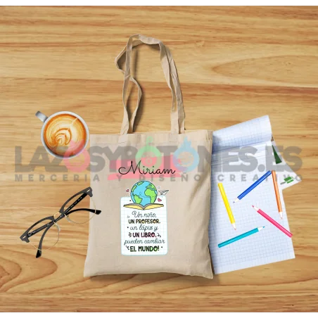 BOLSA PERSONALIZADA PROFESORES - LIBRETA