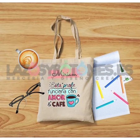 BOLSA PERSONALIZADA PROFESORES - CAFÉ