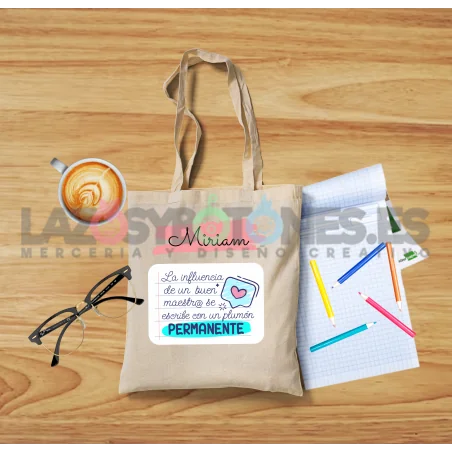 BOLSA PERSONALIZADA PROFESORES - CORAZÓN PERMANENTE