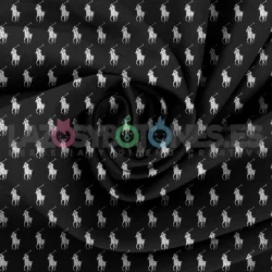 Tela Polo RL Negro/blanco - 150cm/ancho