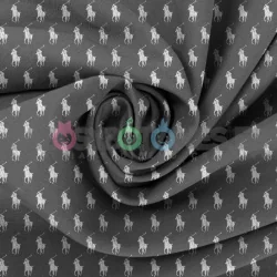 Tela Polo RL Gris/Blanco - 150cm/ancho