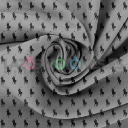 Tela Polo RL Gris/negro - 150cm/ancho