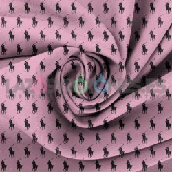 Tela Polo RL Rosa/negro - 150cm/ancho