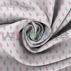 Tela Polo RL Blanco/rosa - 150cm/ancho