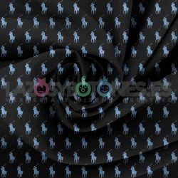 Tela Polo RL Negro/Azul - 150cm/ancho