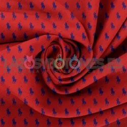 Tela Polo RL Rojo/marino - 150cm/ancho