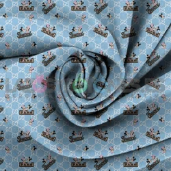 Tela Gucci Minnie y Mickey baby Azul - 150cm/ancho
