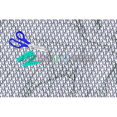 Tela Dior Blanco/marino - 150cm/ancho