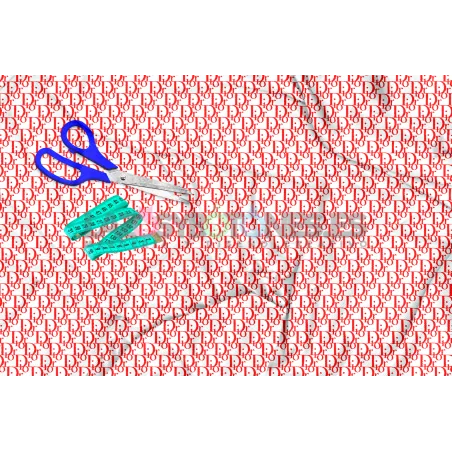 Tela Dior Blanco/rojo - 150cm/ancho