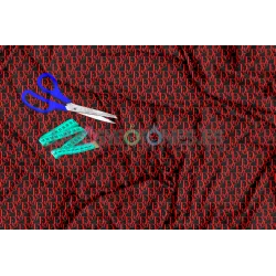 Tela Dior Negro/rojo - 150cm/ancho