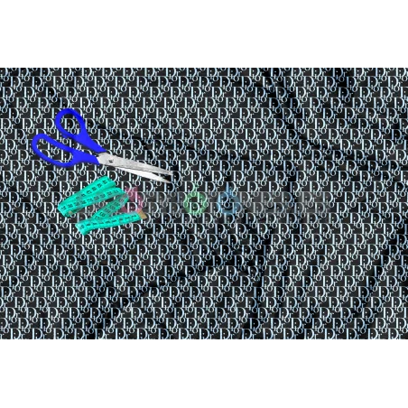 Tela Dior Negro/azul - 150cm/ancho