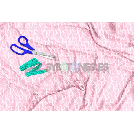 Tela Dior Rosa/blanco - 150cm/ancho