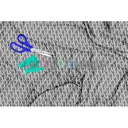 Tela Dior Gris/blanco - 150cm/ancho