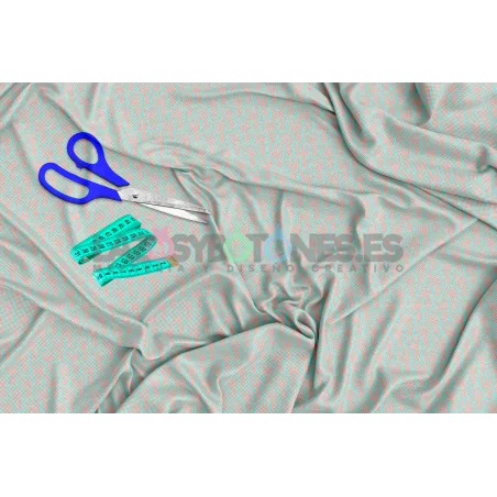 Tela Dior Agua / Camel - 150cm/ancho