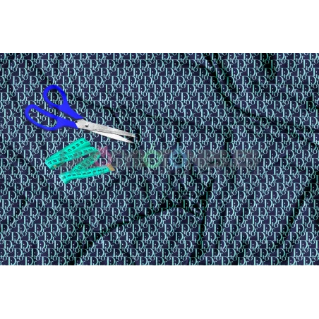 Tela Dior Agua / Marino - 150cm/ancho