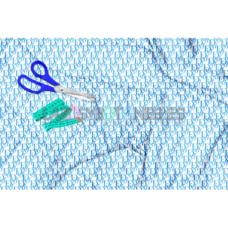 Tela Dior Blanco / Azul - 150cm/ancho