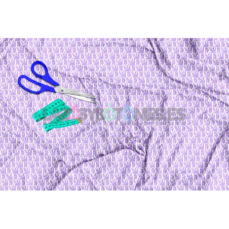 Tela Dior Blanco / Lila - 150cm/ancho