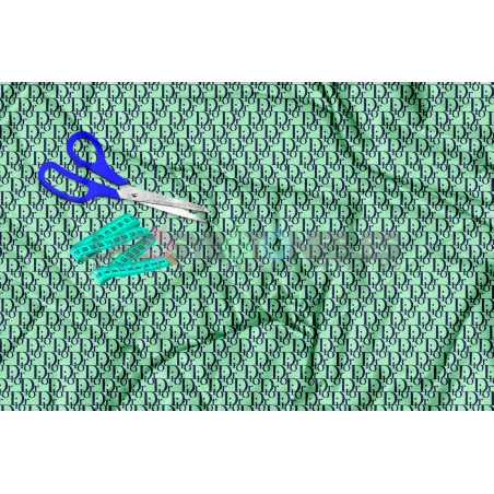 Tela Dior Marino / Verde - 150cm/ancho