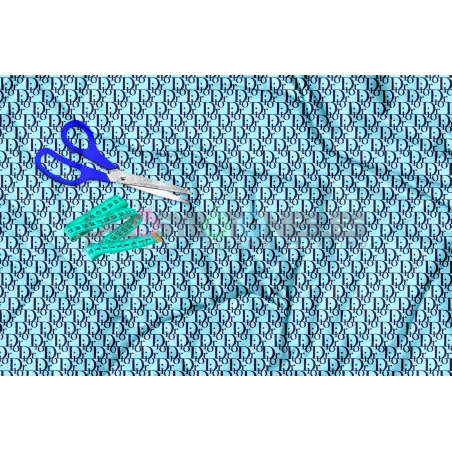 Tela Dior Marino / Azul Bebé - 150cm/ancho