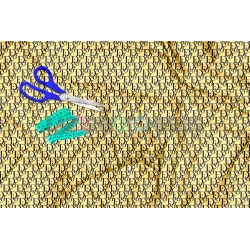 Tela Dior Marino / Amarillo - 150cm/ancho