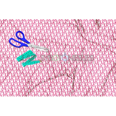 Tela Dior Fucsia / Blanco - 150cm/ancho