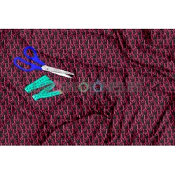 Tela Dior Fucsia / Negro - 150cm/ancho