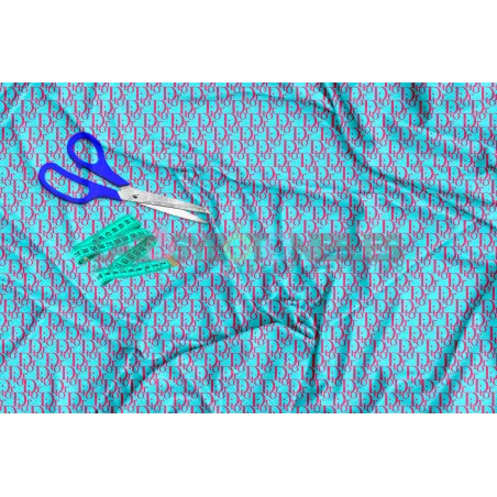 Tela Dior Fucsia / Agua - 150cm/ancho