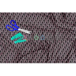 Tela Dior Rosa Bebé / Negro - 150cm/ancho