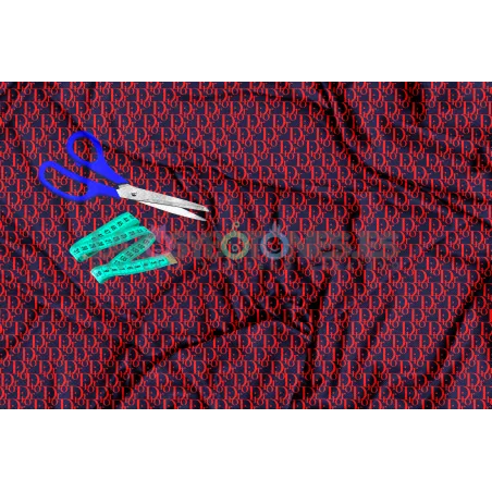 Tela Dior Rojo / Marino - 150cm/ancho