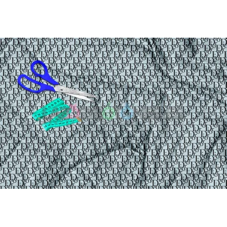 Tela Dior Negro / Gris - 150cm/ancho