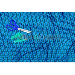 Tela Dior Negro / Azul - 150cm/ancho