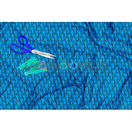 Tela Dior Negro / Azul - 150cm/ancho