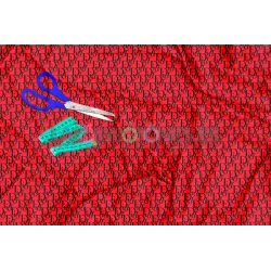 Tela Dior Negro / Rojo - 150cm/ancho