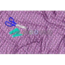 Tela Dior Negro / Lila - 150cm/ancho