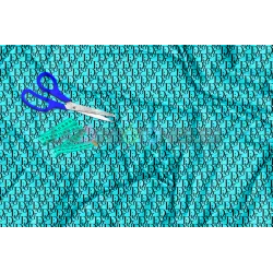 Tela Dior Negro / Agua - 150cm/ancho