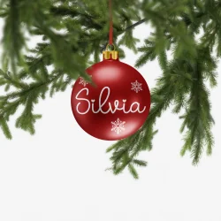 BOLA DE NAVIDAD PERSONALIZADA NOMBRE