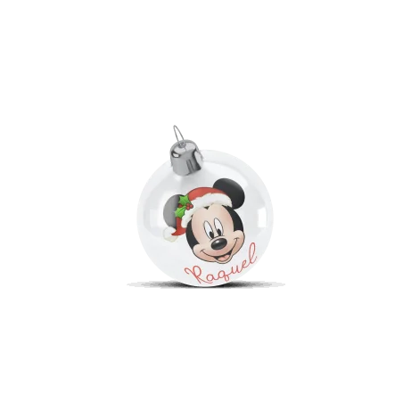 BOLA TRANSPARENTE DE NAVIDAD NOMBRE E IMAGEN