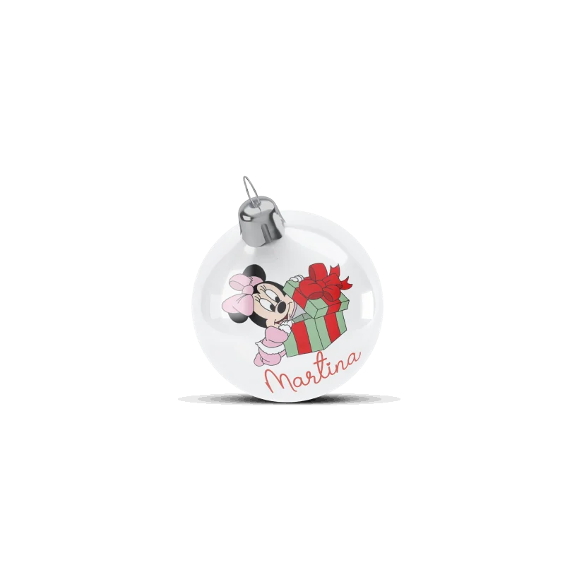 BOLA TRANSPARENTE DE NAVIDAD NOMBRE E IMAGEN