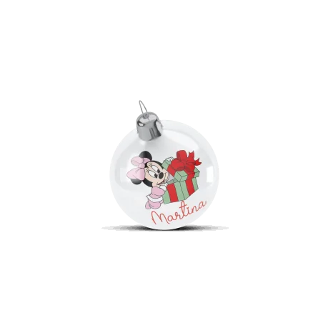 BOLA TRANSPARENTE DE NAVIDAD NOMBRE E IMAGEN