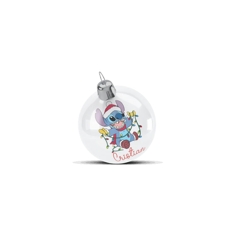 BOLA TRANSPARENTE DE NAVIDAD NOMBRE E IMAGEN