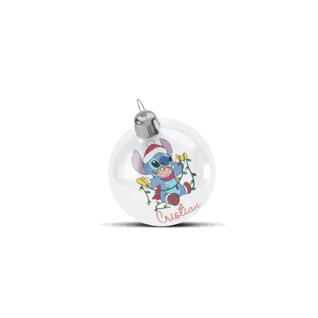 BOLA TRANSPARENTE DE NAVIDAD NOMBRE E IMAGEN