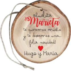 RODAJA DE MADERA - FRASE FAMILIA