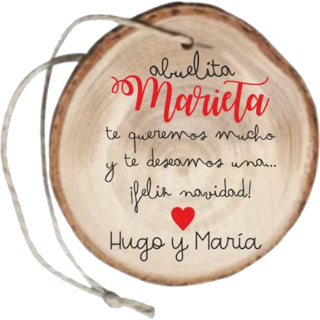 RODAJA DE MADERA - FRASE FAMILIA