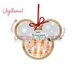 BOLA DE NAVIDAD CON PURPURINA ¡AGÍTAME! - MOD. MICKEY GALLETAS 2