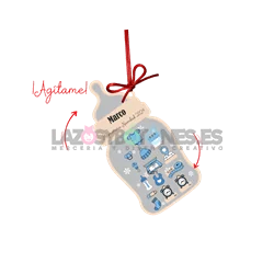 BOLA DE NAVIDAD CON PURPURINA ¡AGÍTAME! - MOD. BIBERÓN BEBÉ 2