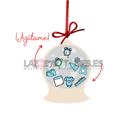 BOLA DE NAVIDAD CON PURPURINA ¡AGÍTAME! - MOD. BOLA BEBÉ 2