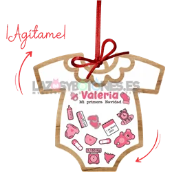 BOLA DE NAVIDAD CON PURPURINA ¡AGÍTAME! - MOD. BODY BEBÉ